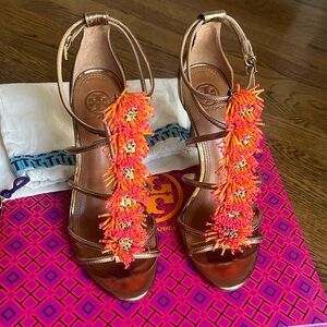 Tory Burch Adria 100mm Sandal - dress mirror metallic sz 7